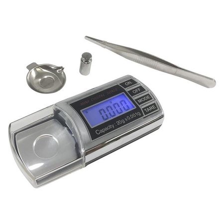 MOON KNIGHT Optima Home Scales BL-23 Bullet Milligram Scale in Jewelry Box; Black & Silver BL-23